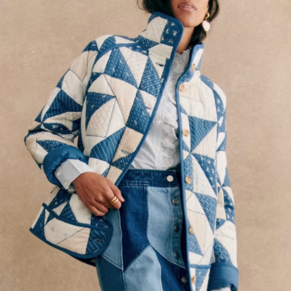 Sezane Leopald quilted jacket
